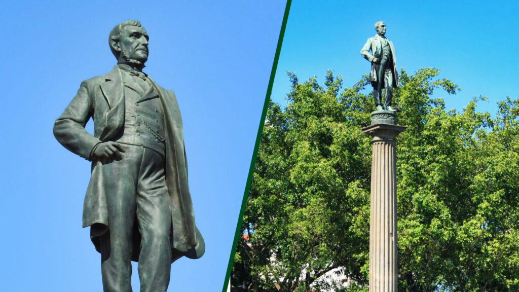 Het monument voor de burggraaf van Mauá in de stad Rio de Janeiro