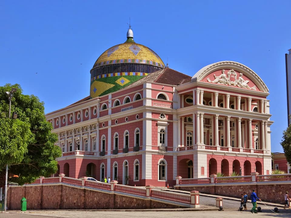 Das Amazonas-Theater Die Hauptpostkarte der Stadt Manaus